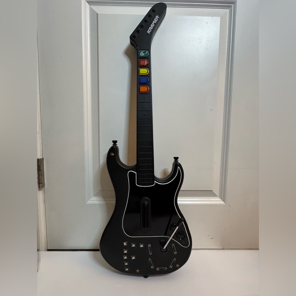 Guitar‎ Hero Kramer Striker Wireless Guitar PS2 PS3 Red Octane NO DONGLE